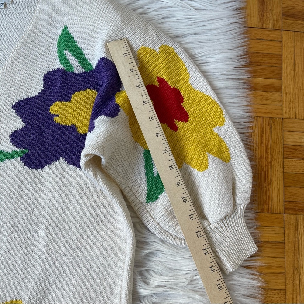 ANTONELLA PREVE vintage Floral knitted  Sweater Dress - Picture 12 of 15